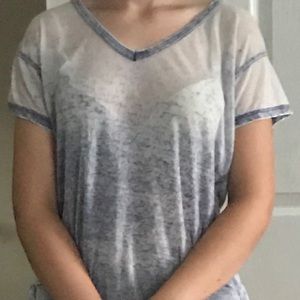 Blue see through top